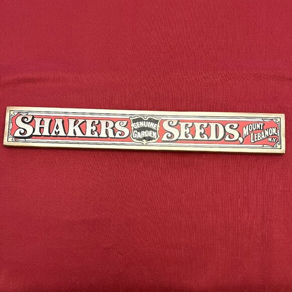 Shakers Genuine Garden Seeds Reproduction Sign Wall Decor - Picture 1 of 3
